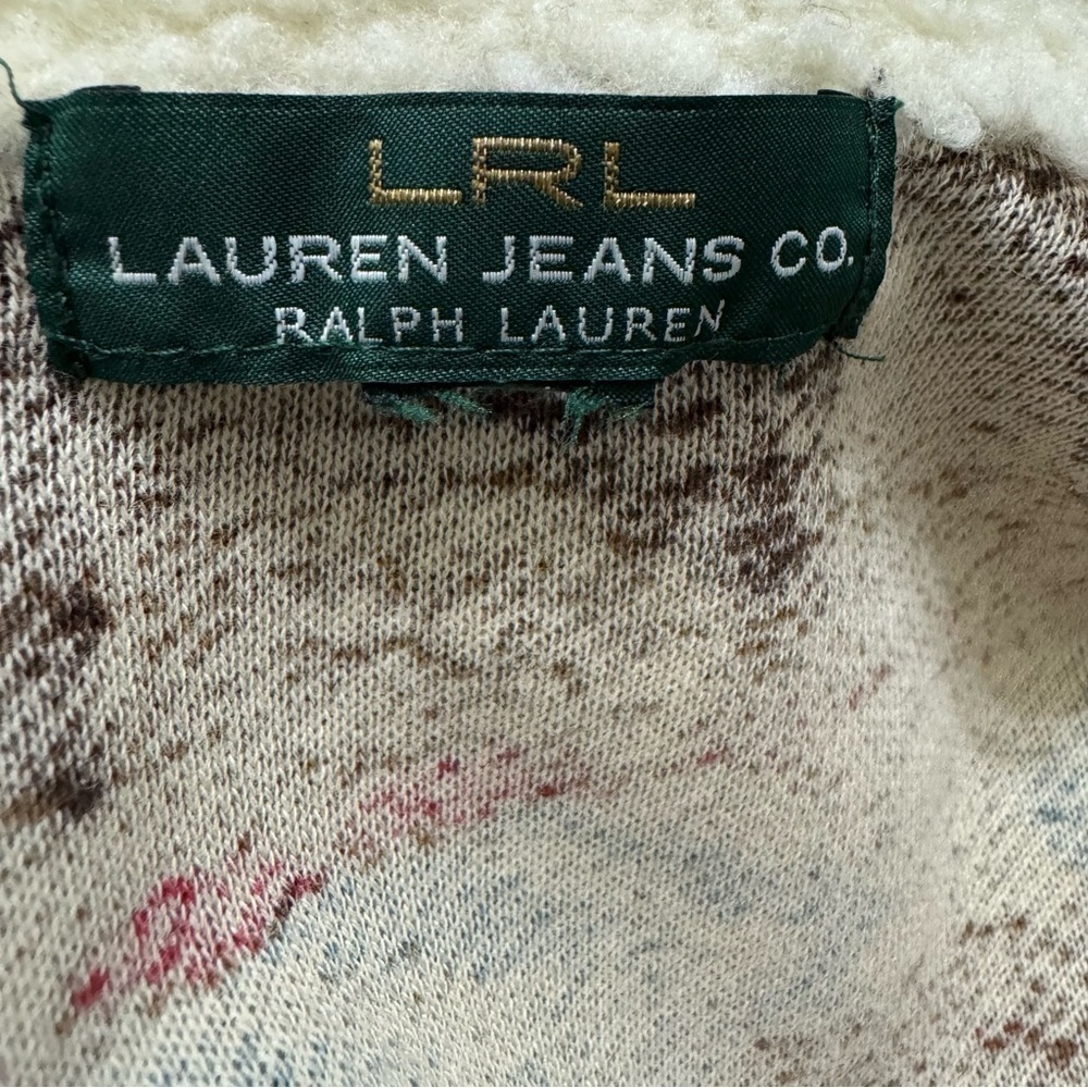 Lauren Ralph Lauren‎ Tribal Sherpa Collared Jacket Sz L - Picture 6 of 9